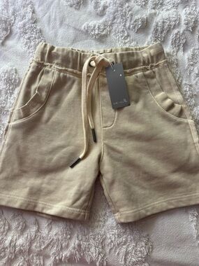 Miki Miette Kids Boys Shorts 2T Beige Pockets Elasticated Waist